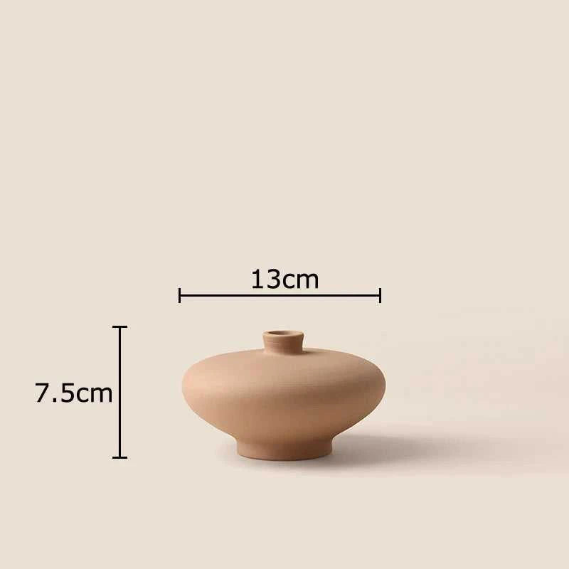 Cavana Frosted Ceramic Vase - Minimalist Porcelain Flower Pot for Modern Home Decor 14:29#S vase