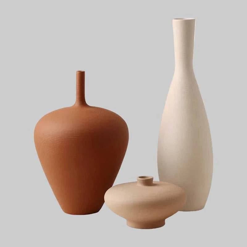 Cavana Frosted Ceramic Vase - Minimalist Porcelain Flower Pot for Modern Home Decor 14:29#S vase
