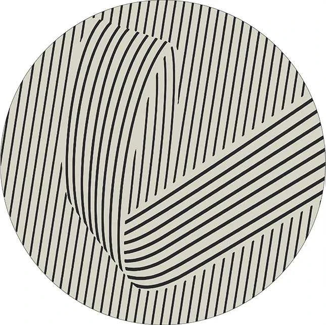 Home Thicken Non-slip Mat Modern Minimalist Carpets for Living Room Fluffy Soft Bedroom Decor Stripe Carpet Large Area Round Rug 14:1063#K;5:200844318#300x300cm Carpets