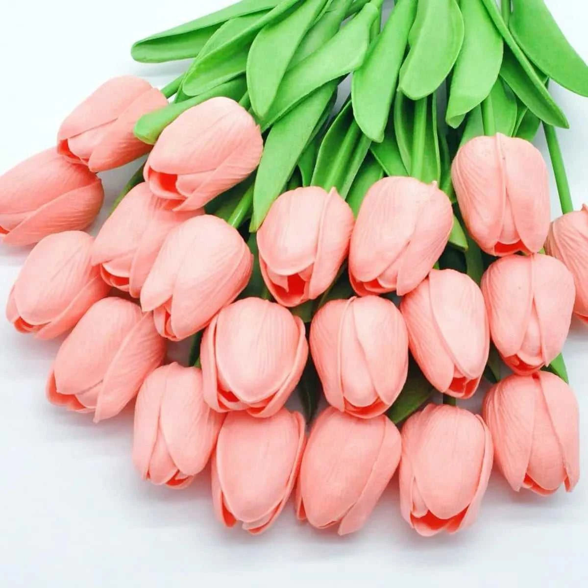 Felicia Artificial Tulips - 10 Realistic Touch Flowers for Home & Wedding Decor 14:29#1;5:361386#10pcs Artificial Flowers