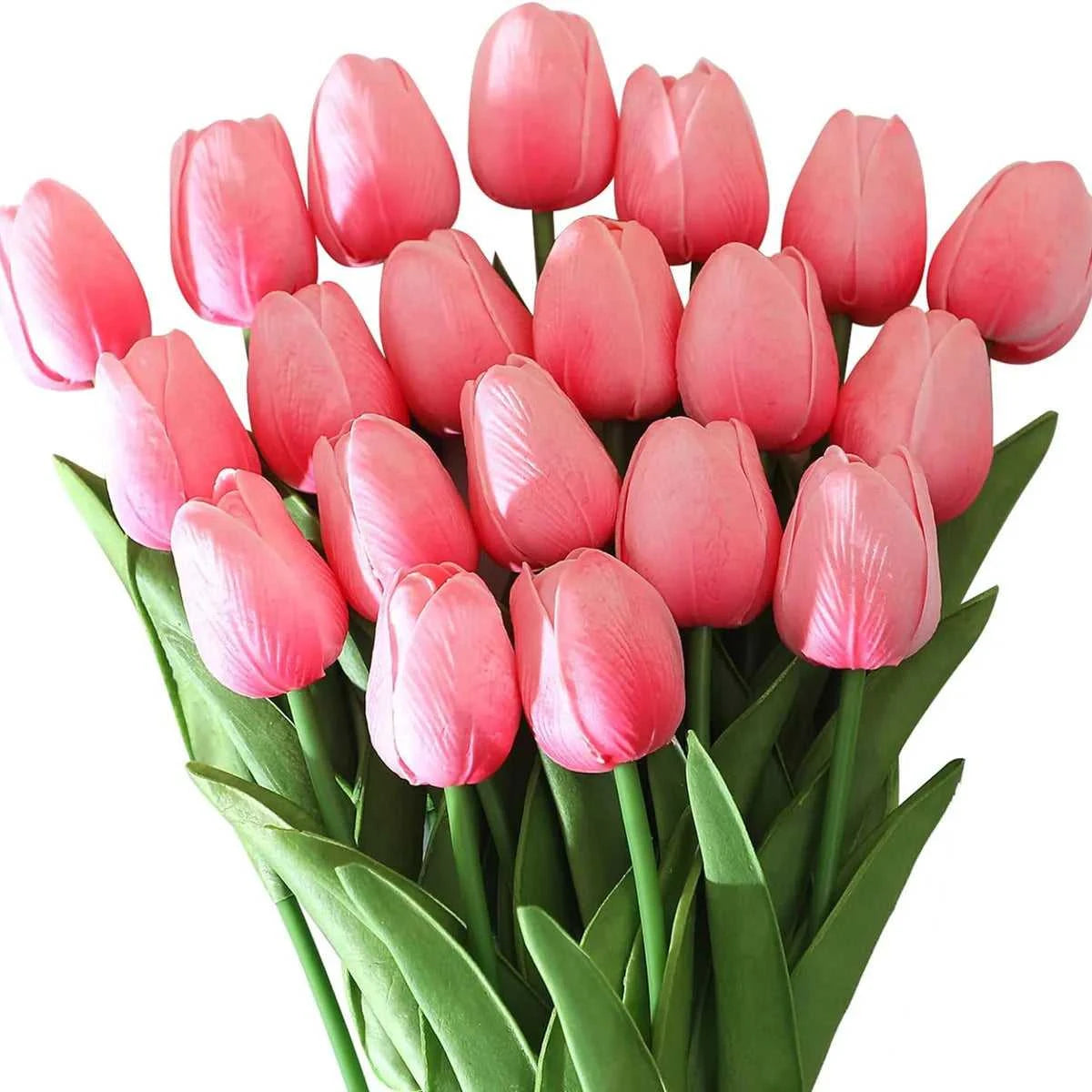Felicia Artificial Tulips - 10 Realistic Touch Flowers for Home & Wedding Decor 14:29#1;5:361386#10pcs Artificial Flowers