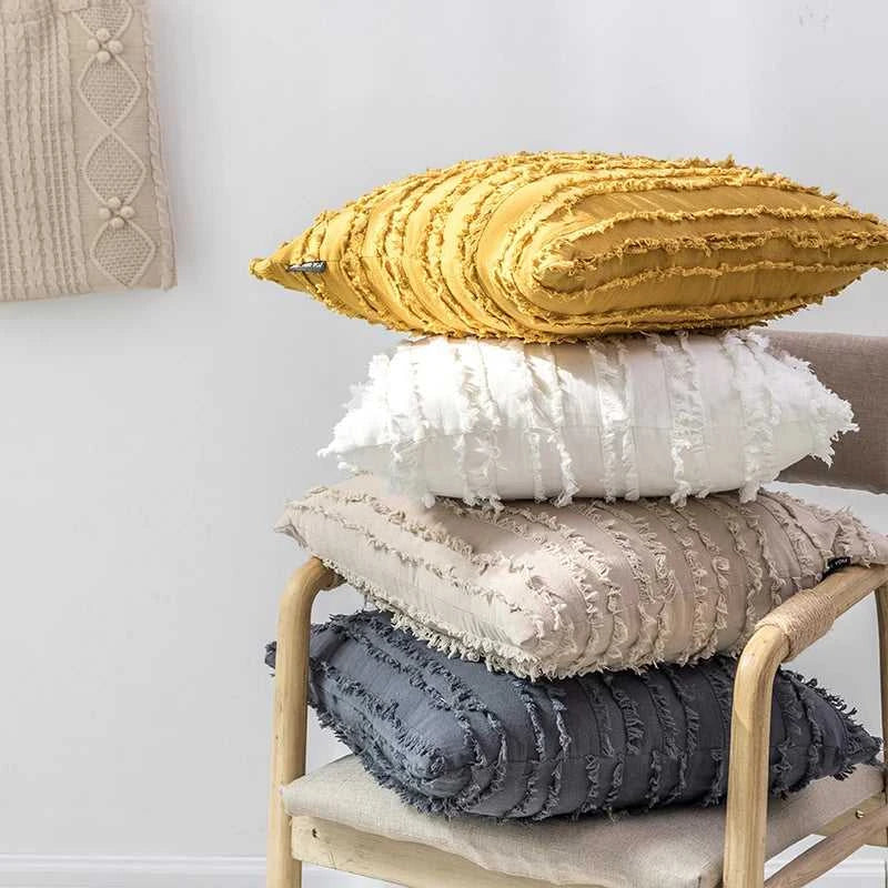 Nordic Style Cushion Cover Cotton Pillow Cover Boho Decorative Pillows for Sofa Living Room Home Decor Pillowcase 45x45cm 50x50 14:771#Yellow;5:201298983#30cmx50cm(1PC) Cushion Covers