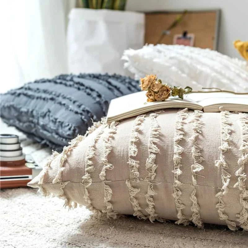 Nordic Style Cushion Cover Cotton Pillow Cover Boho Decorative Pillows for Sofa Living Room Home Decor Pillowcase 45x45cm 50x50 14:771#Yellow;5:201298983#30cmx50cm(1PC) Cushion Covers