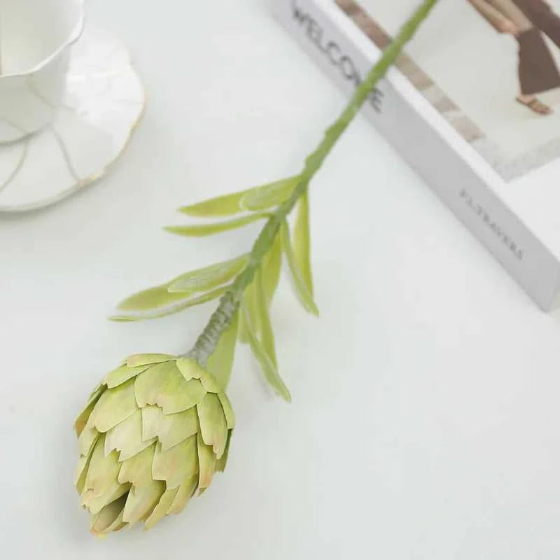 Zila Artificial Artichoke Plant 56cm - Decorative Faux Greenery for Home Decor 14:202888825#White Artificial Flowers