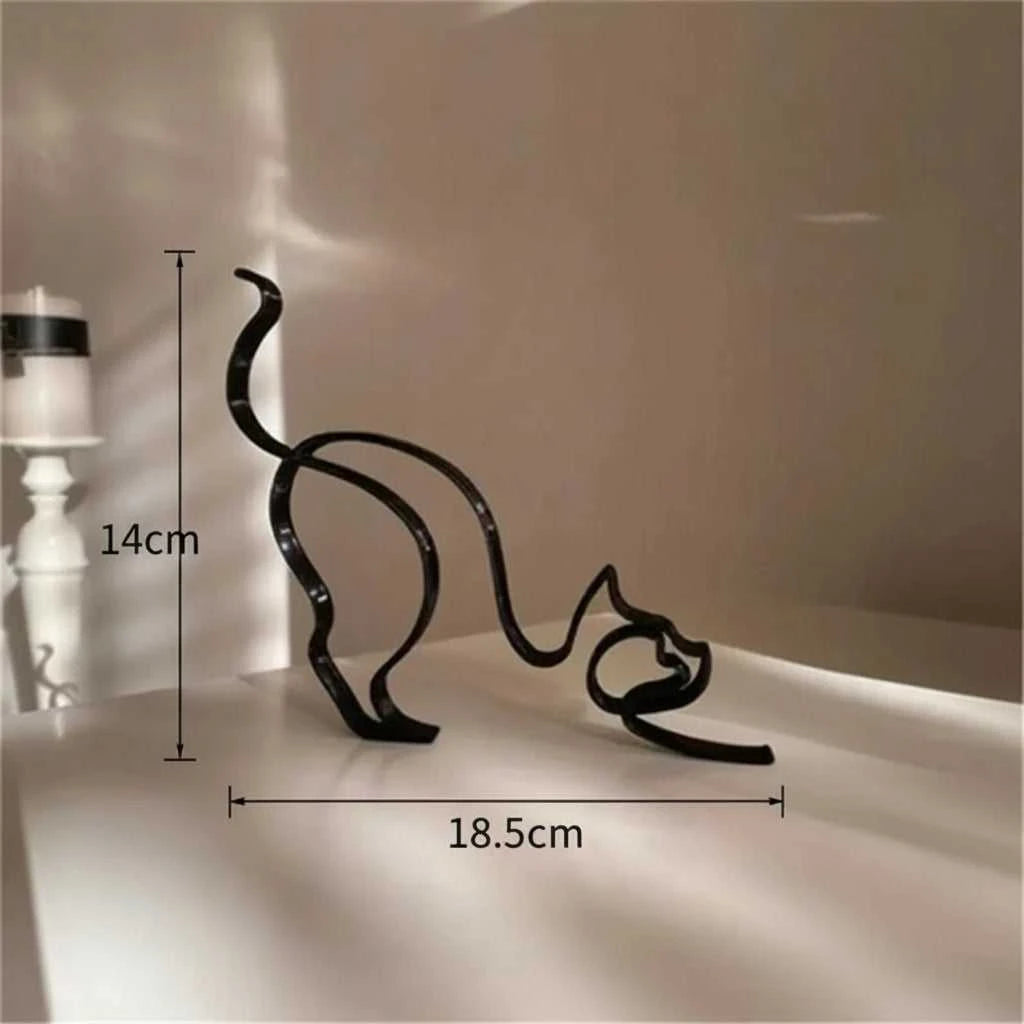 Dier Abstract Metal Dog Sculpture - Minimalist Iron Figurine for Desk & Home Decor 14:200006152#A01 Decorative Sculpture