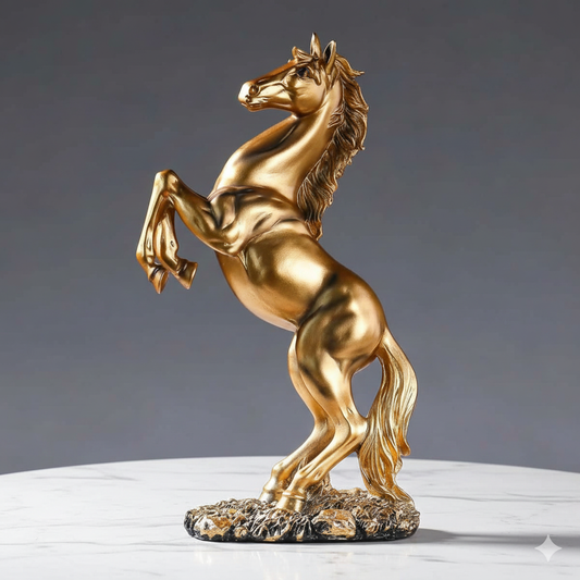 European Style Home Resin Victory Horse Statue, Living Room ，Cabinet,Office Desktop Decoration Animal Figurines 14:193#BS019 sculptures