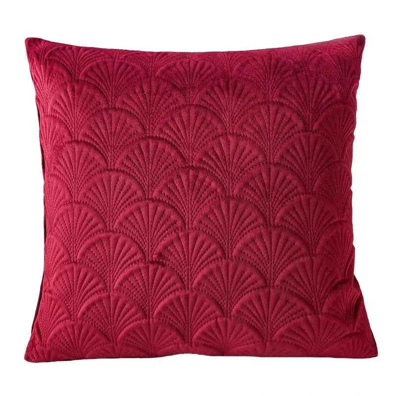 Fann Velvet Cushion Cover - Shell Pattern Double Sided Pillowcase 14:193#Dark Blue;5:4#45x45cm Cushion Covers