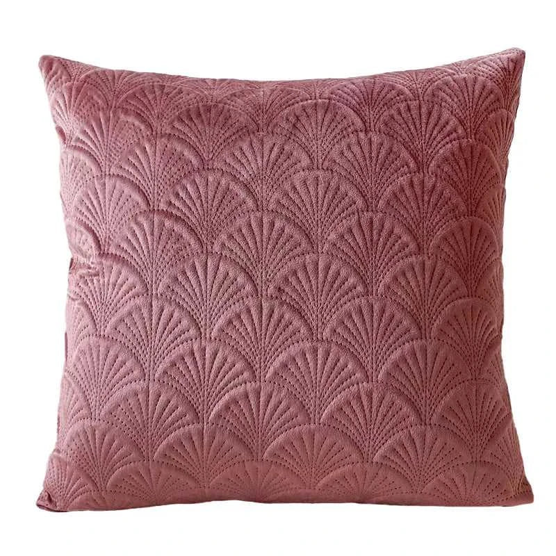 Fann Velvet Cushion Cover - Shell Pattern Double Sided Pillowcase 14:193#Dark Blue;5:4#45x45cm Cushion Covers