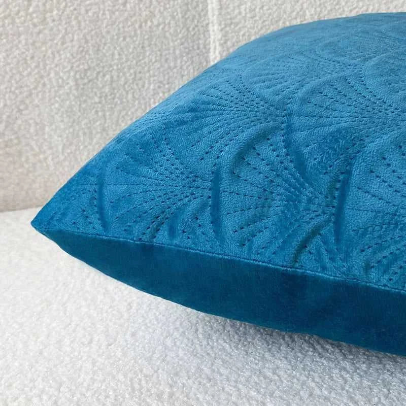 Fann Velvet Cushion Cover - Shell Pattern Double Sided Pillowcase 14:193#Dark Blue;5:4#45x45cm Cushion Covers