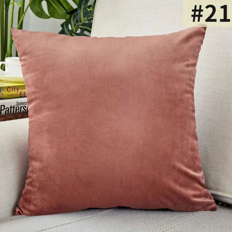 Gardenia Velvet Cushion Cover - Solid Color Throw Pillow Case 14:201450919#1;5:201298983#30x50cm Cushion Covers