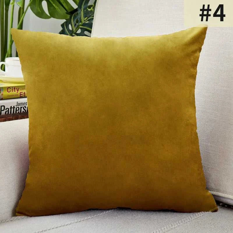 Gardenia Velvet Cushion Cover - Solid Color Throw Pillow Case 14:201450919#1;5:201298983#30x50cm Cushion Covers