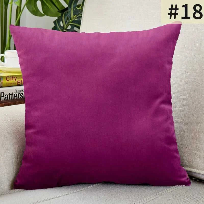 Gardenia Velvet Cushion Cover - Solid Color Throw Pillow Case 14:201450919#1;5:201298983#30x50cm Cushion Covers