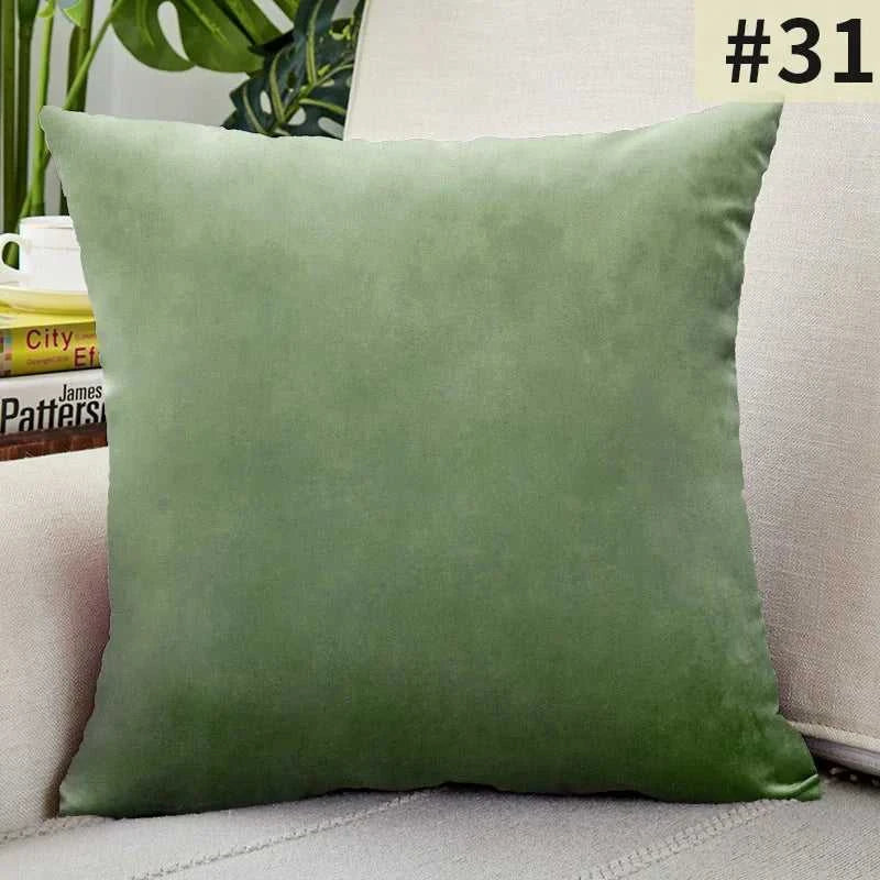 Gardenia Velvet Cushion Cover - Solid Color Throw Pillow Case 14:201450919#1;5:201298983#30x50cm Cushion Covers