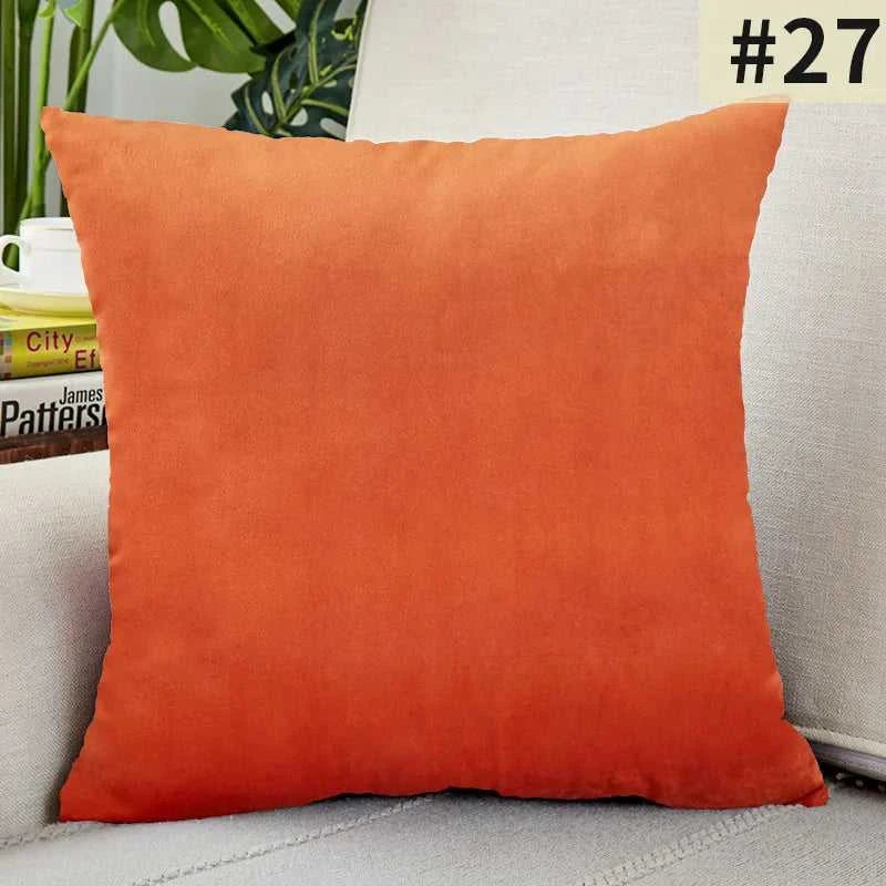 Gardenia Velvet Cushion Cover - Solid Color Throw Pillow Case 14:201450919#1;5:201298983#30x50cm Cushion Covers