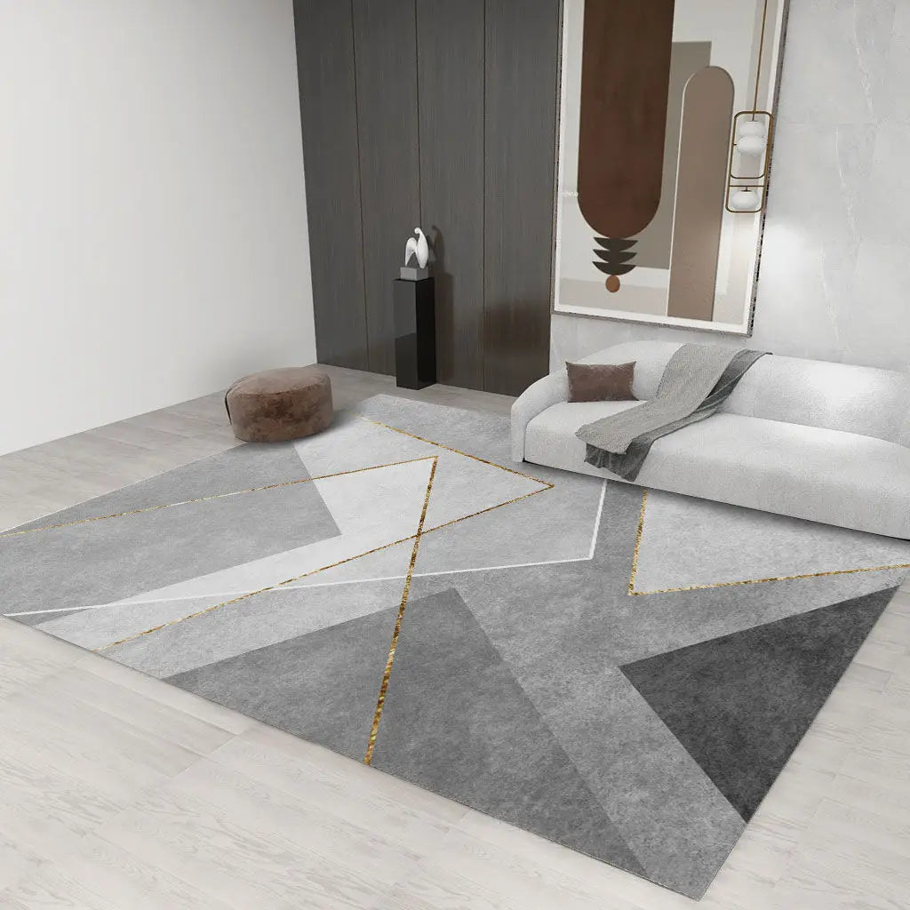 Mocco Modern Grey Area Rug | Premium Living Room Carpet