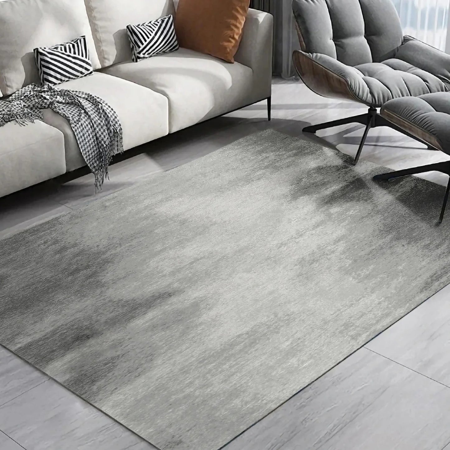 Mocco Modern Grey Area Rug | Premium Living Room Carpet