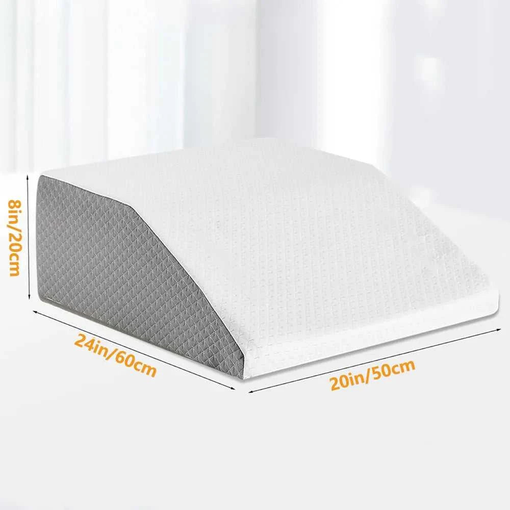 Leg Pillow, 8inch Leg Elevating Pillow for Legs,Rest, Sleeping,Leg Wedge Pillow for Side Sleeping, Memory Foam Leg Wedge Pillow 14:193#White-Gray;200007763:201336100 luxury bedding