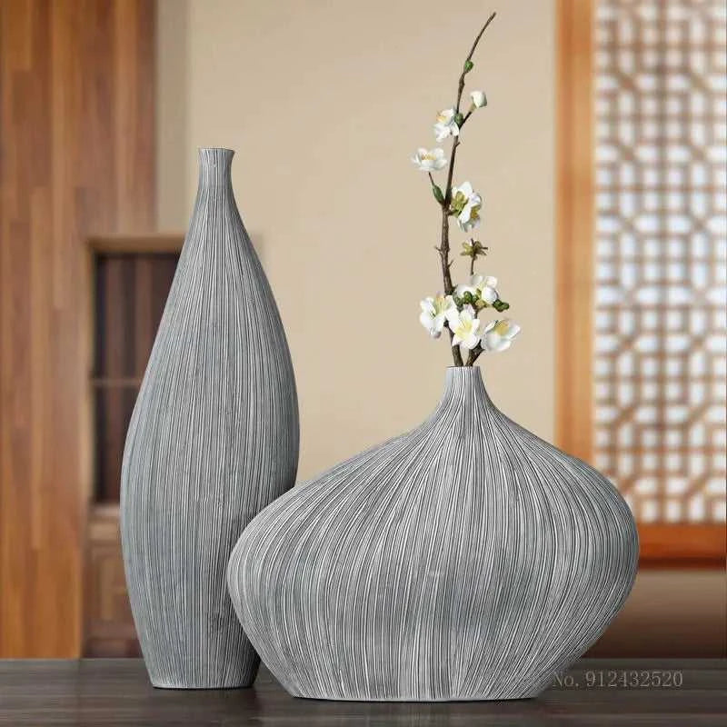 Kanso Zen Vase - Premium Ceramic Flower Vase for Living Room Decor 14:200002984#A decorative vase