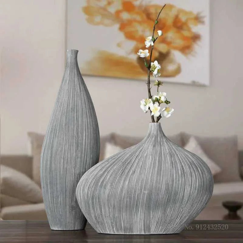 Kanso Zen Vase - Premium Ceramic Flower Vase for Living Room Decor 14:200002984#A decorative vase