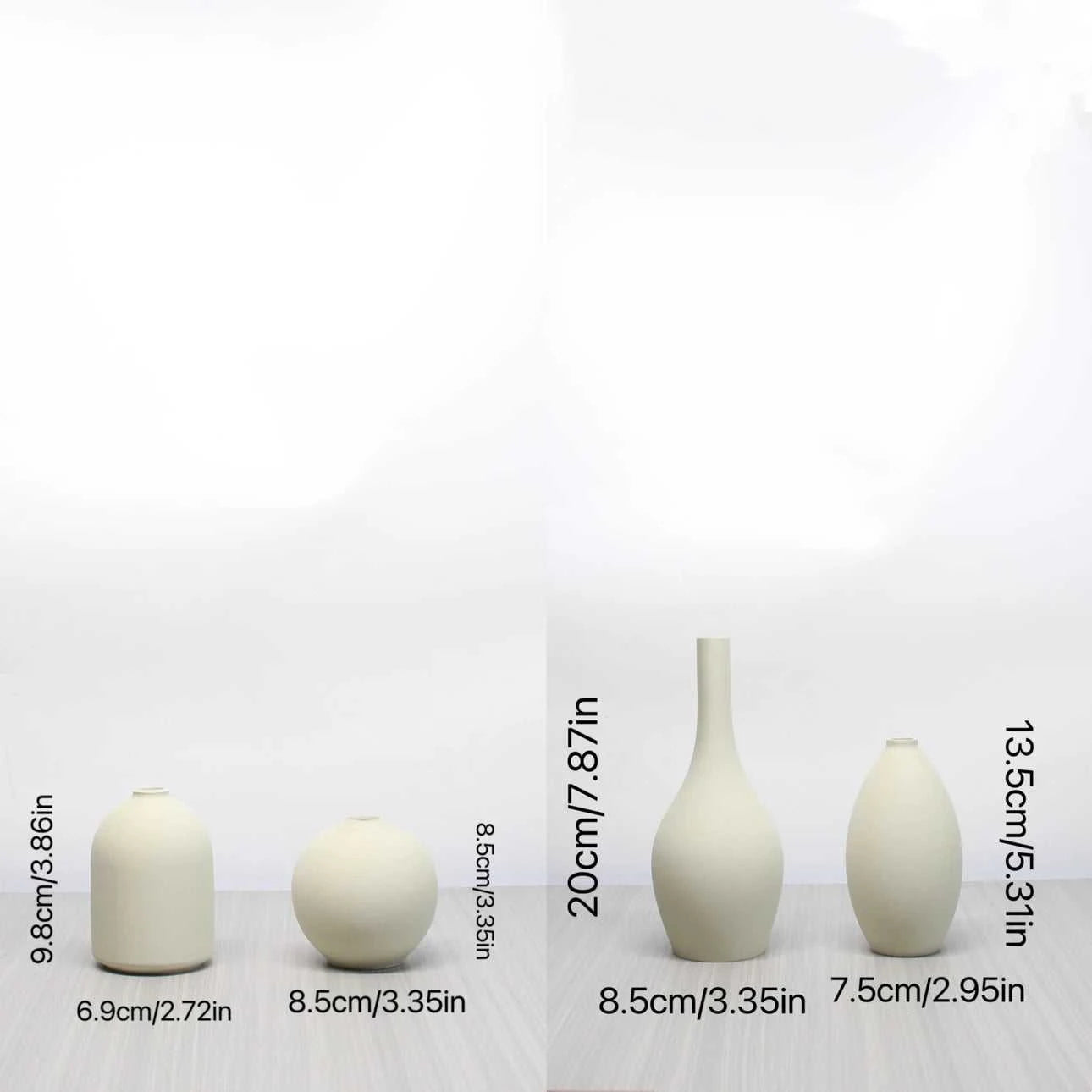 Koyo 4 Piece Minimalist Vase Set - Modern Farmhouse Home Décor 14:29 vase