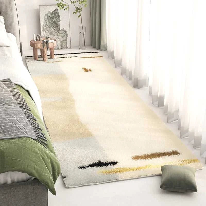 Lado Long Bedside Rug - Fluffy Plush Non-Slip Bedroom Carpet 14:29#1;5:200844313#40x120cm Carpets