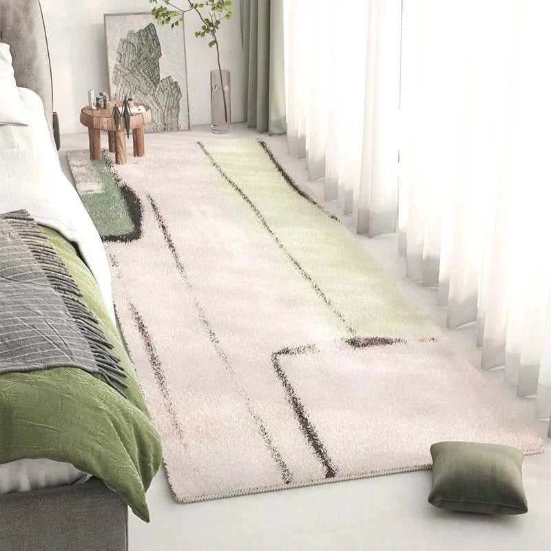Lado Long Bedside Rug - Fluffy Plush Non-Slip Bedroom Carpet 14:29#1;5:200844313#40x120cm Carpets