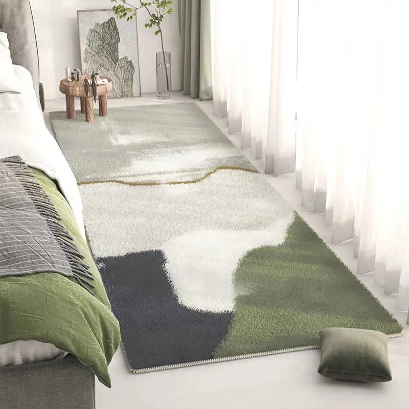 Lado Long Bedside Rug - Fluffy Plush Non-Slip Bedroom Carpet 14:29#1;5:200844313#40x120cm Carpets
