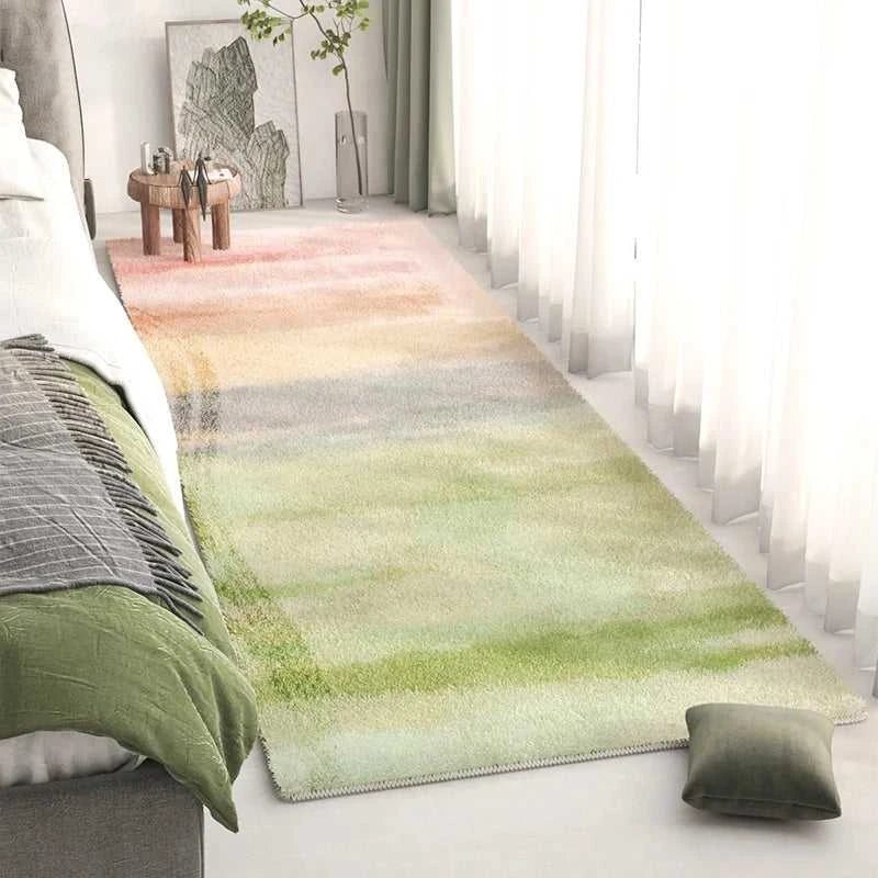 Lado Long Bedside Rug - Fluffy Plush Non-Slip Bedroom Carpet 14:29#1;5:200844313#40x120cm Carpets