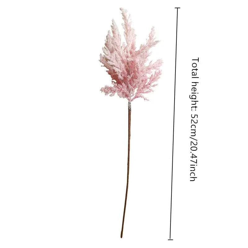 Pampas Grass Flower Bouquet, Green Plants, Wedding Floral Arrangement Materials, Room, Home Table Vase Decor, Party Props 14:201441321#Pink Artificial Flowers