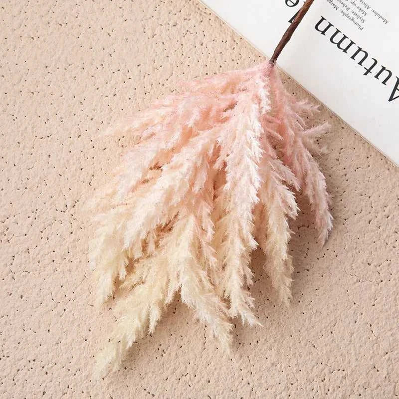 Lumi Natural Pampas Grass Bouquet - Premium Dried Floral Decor for Weddings & Home 14:201441321#Pink Artificial Flowers