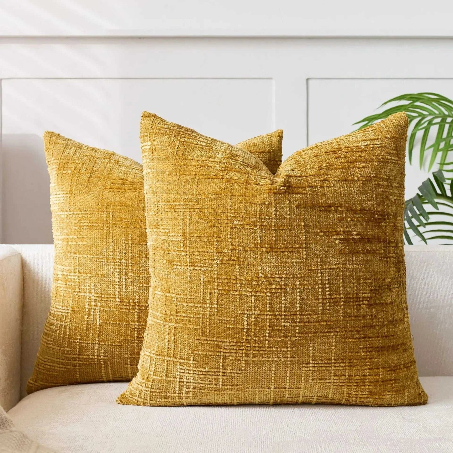 Malin Chenille Bamboo Texture Throw Pillow Cover - Solid Color Decorative Cushion 14:350853#brown red;5:202949817#30x50cm Cushion Covers