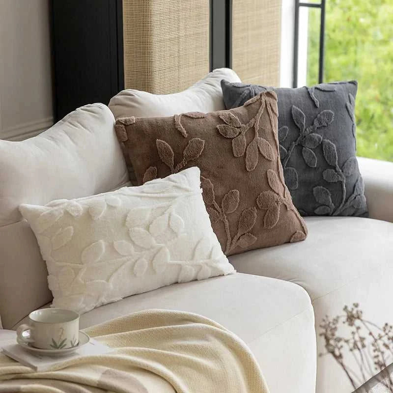 Mandee Jacquard Throw Pillow Cover - Plush Decorative Cushion Cover 14:175#Coffee;5:201298990#30x50cm Cushion Covers