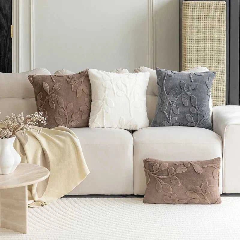Mandee Jacquard Throw Pillow Cover - Plush Decorative Cushion Cover 14:175#Coffee;5:201298990#30x50cm Cushion Covers
