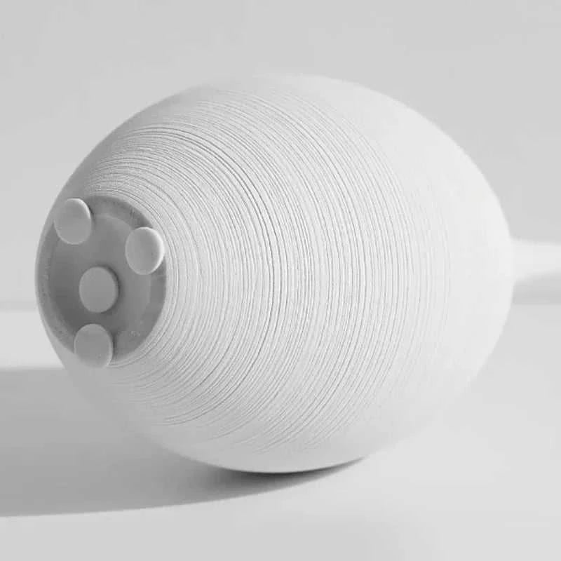 Mano Handmade Zen Ceramic Vase - Black & White Minimalist Art Decor 14:200006151#White A vase