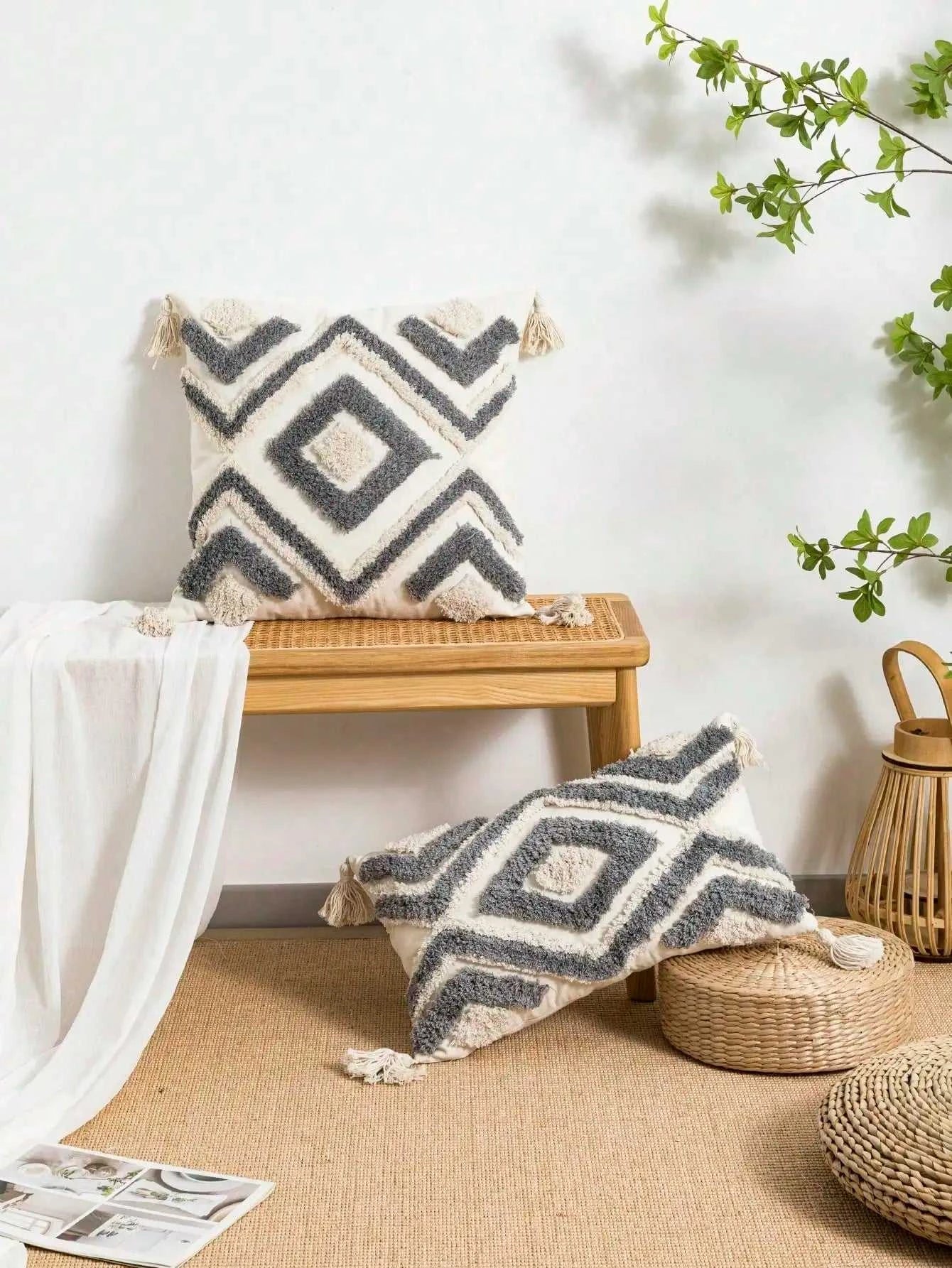 Maya Nordic Moroccan Tufted Pillow Covers 14:366;5:201298988#30x50cm Cushion Covers