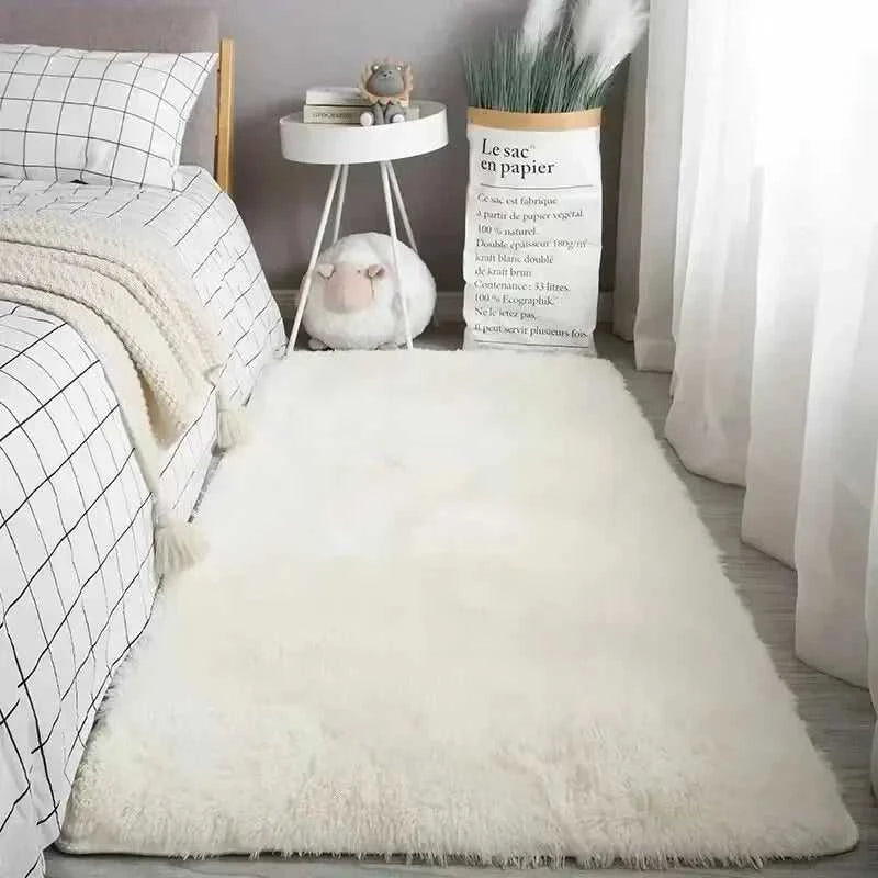 Miko Fluffy Faux Sheepskin Rug - Soft Faux Fur Floor Mat 14:29#A-1;5:202813808#40X60cm 15.7X23.6in Rugs