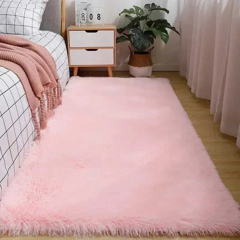 Miko Fluffy Faux Sheepskin Rug - Soft Faux Fur Floor Mat 14:29#A-1;5:202813808#40X60cm 15.7X23.6in Rugs