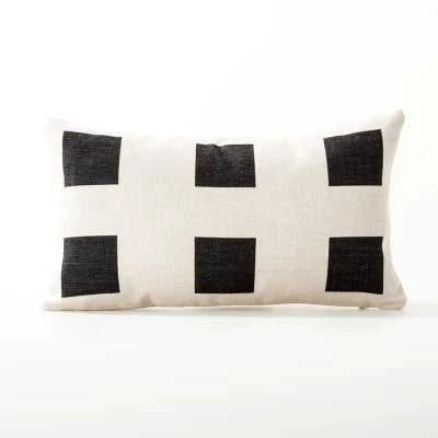 Miley Nordic Geometric Cushion Cover - Linen Pillowcase 45x45cm 14:771#A;5:201298987#30x50cm Cushion Covers