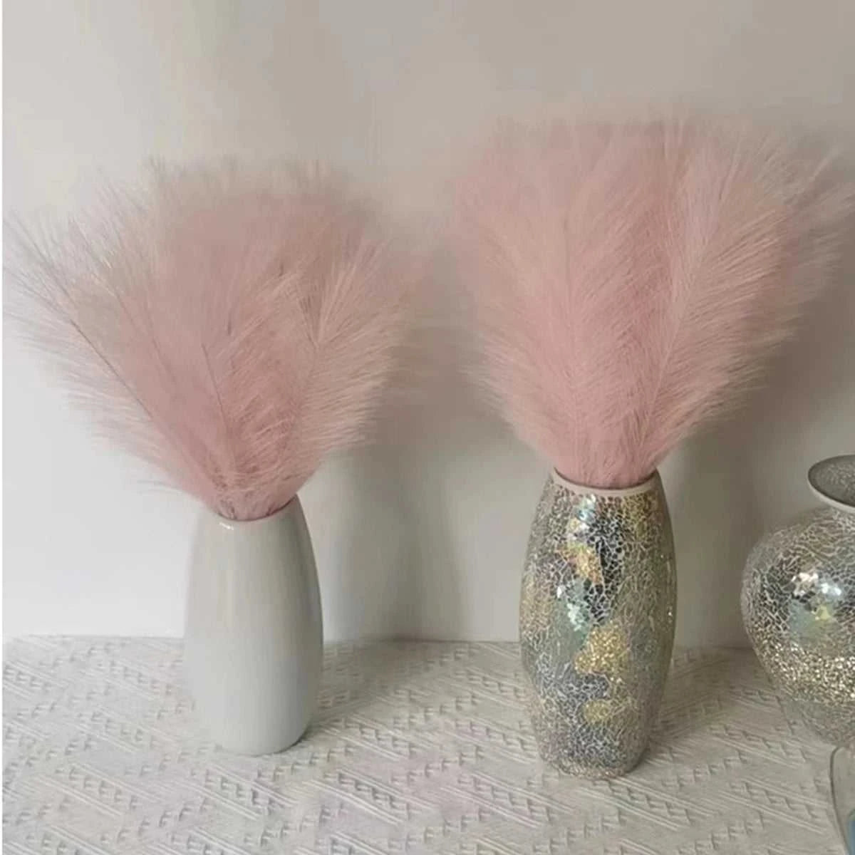 Mimosa Artificial Pampas Grass 42cm - 10pcs Boho Decor 14:202884863#color 1 Artificial Plants