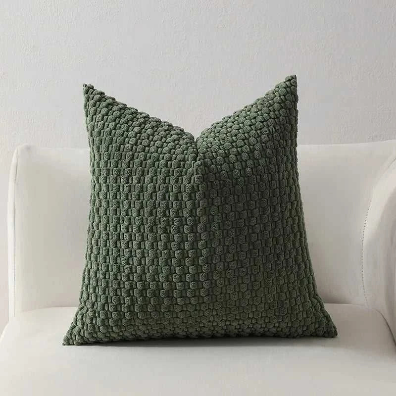 Mixi Fluffy Corduroy 3D Bubble Pillow Cover - Plush Solid Cushion 14:200006152#dark green;5:202624808#30x50cm Cushion Covers