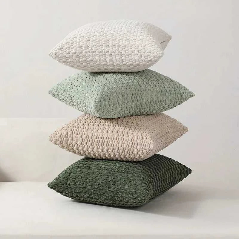 Mixi Fluffy Corduroy 3D Bubble Pillow Cover - Plush Solid Cushion 14:200006152#dark green;5:202624808#30x50cm Cushion Covers