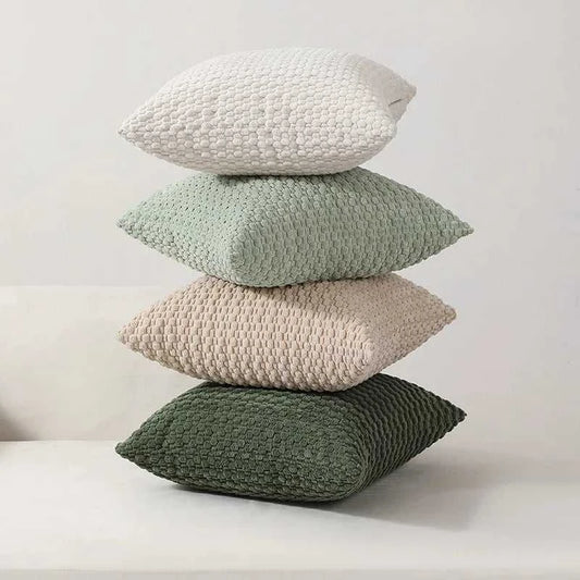 Mixi Fluffy Corduroy 3D Bubble Pillow Cover - Plush Solid Cushion 14:200006152#dark green;5:202624808#30x50cm Cushion Covers