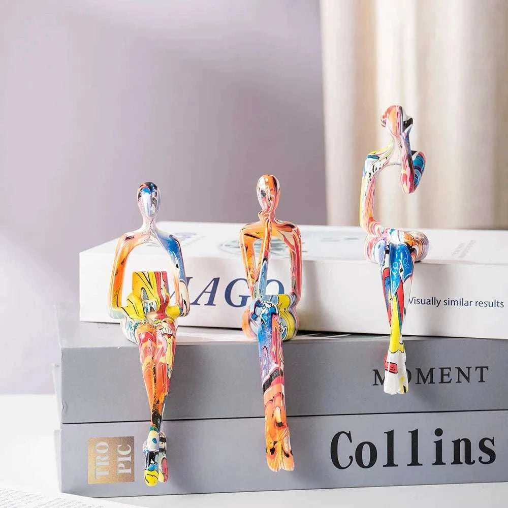 Ricca Abstract Thinker Figurine - Modern Resin Sculpture Decor 14:200006152#A Decorative Sculpture