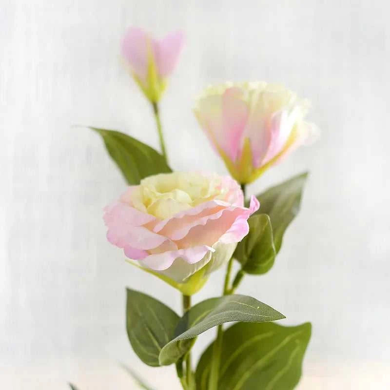 Haya Artificial Silk Eustoma Flowers - Home Decor 14:193#Deep Pink Purple Artificial Flowers