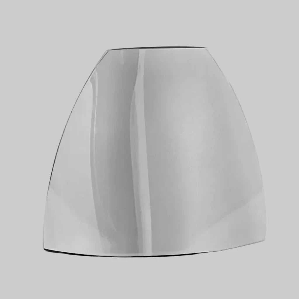 Plata Arc Metal Vase - Silver Smooth Finish Flower Pot 14:366#S decorative vase