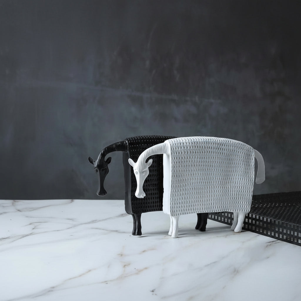 Armored Warhorse Statue Desk Decoration Horse Ornaments Creative Cartoon Animal Resin Abstract Crafts Room Aesthetic Decor 14:200006151#Black sculptures