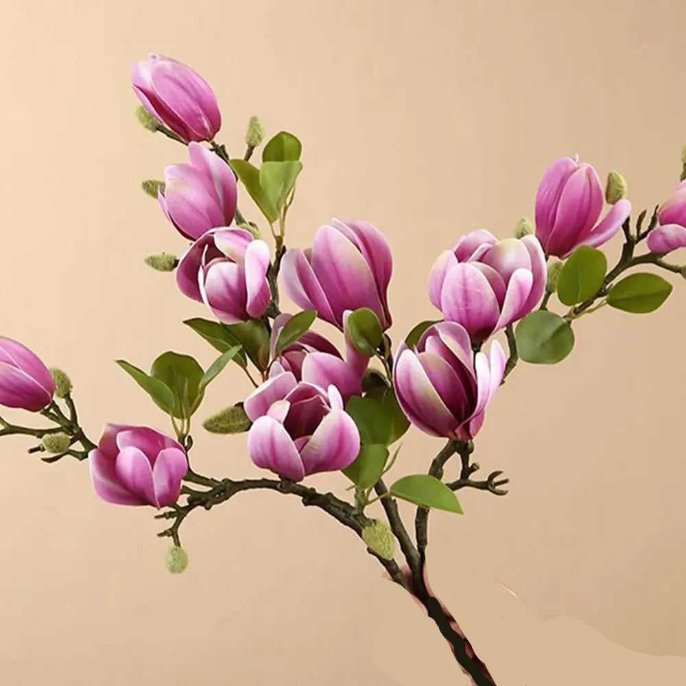 Bobo Silk Magnolia Bouquet - Artificial Flowers for Wedding & Home Decor 14:366;5:100014066#1pc Artificial Flowers
