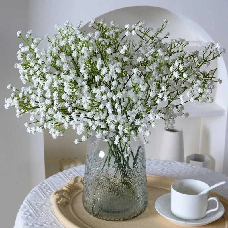Skies Artificial Baby's Breath 52cm White - Wedding Bouquet Decor 14:365458#white;5:100014066#1bunch Artificial Flowers