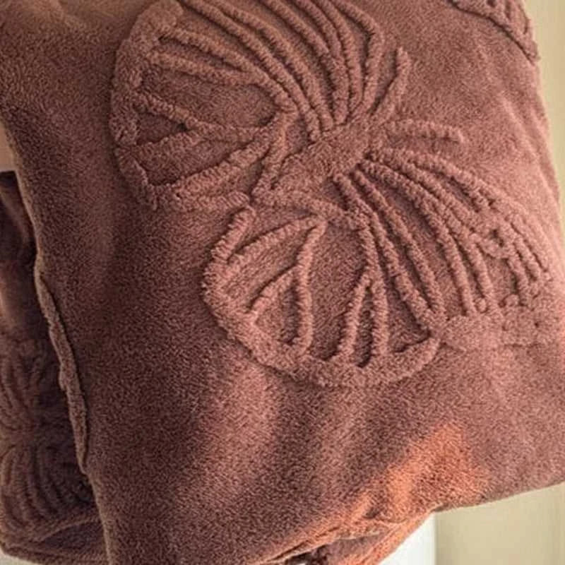 Solano 3D Embossed Butterfly Flannel Blanket - Ultra Soft & Warm Throw 14:29#White;5:596#100x150cm Blankets & Throws