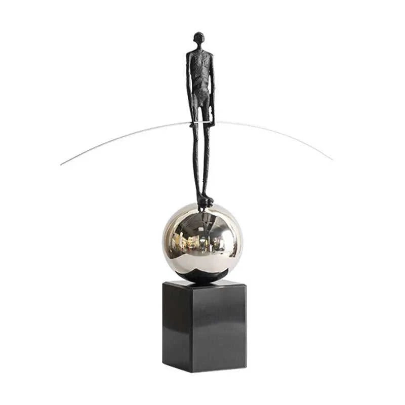 Starlite Metal Acrobat Sculpture - Abstract Figure Desk Ornament 14:200006151#A Decorative Sculpture